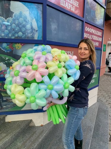 Цветы из шаров 50