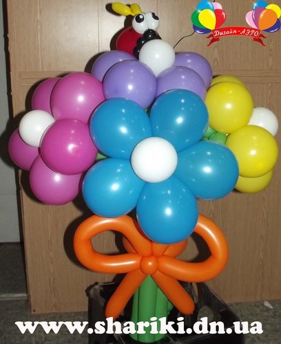 Цветы из шаров 25