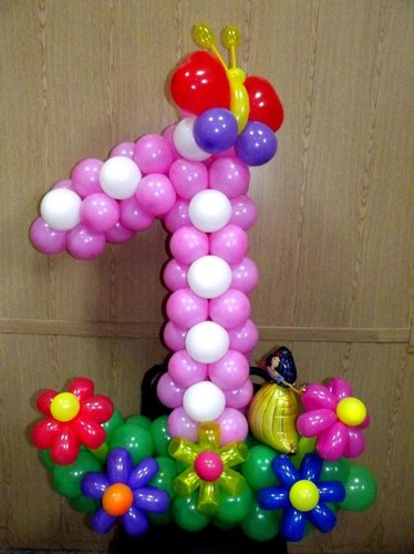 Цифры и буквы из шаров 10