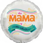 K Шар (18''/46 см) Круг, Мама, это навсегда!, 1 шт. в упак.
