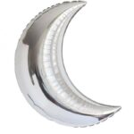 FM Шар (35''/89 см) Фигура, Полумесяц, Серебро, 1 шт.