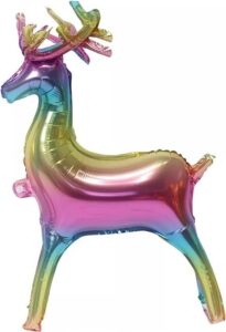 К Шар 3D (69''/175 см) Фигура, Олень, Радужный, Градиент, 1 шт. в уп.