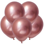 ВП (10"/25 см) Зеркальные шары Розовое золото / Mirror Rose Gold, латексный шар