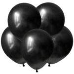 ВП (12"/30 см) Черный, Зеркальные шары / Mirror Black, латексный шар