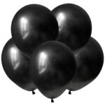 ВП (10"/25 см) Черный, Зеркальные шары / Mirror Black, латексный шар