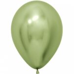 S Шар (12''/30 см) Reflex, Зеркальный блеск, Лайм (931), хром, 50 шт.