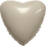 AG Шар (19''/48 см) Сердце, Мистик, Кремовый, Сатин, 1 шт.