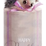 Конверты для денег, Happy Birthday (ежик и подарок), 1 шт.