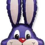 FM Шар (35''/89 см) Фигура, Заяц, Фиолетовый, 1 шт.
