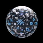 К Шар (20''/51 см) Deco Bubble, Снежинки, Прозрачный, Кристалл, 1 шт. в уп. — изображение 2