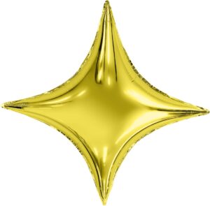 AG Шар (37''/94 см) Звезда, 4х-конечная, Сириус, Золото, 1 шт. в уп.