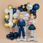К Шар (34''/86 см) Цифра, 1 Школьная тетрадь, Сатин, 1 шт. в уп., R829 — изображение 2