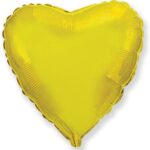 FM Шар (9''/23 см) Мини-сердце, Золото, 1 шт.