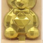 Свечи Фигура 3D, Мишка, Золото, Металлик, 2,5*4 + 3 см, 1 шт. с держат.