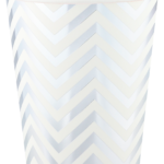 Стаканы (250 мл) Зигзаги, Серебро, Металлик, 6 шт.