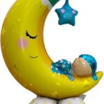 К Шар 3D (50''/127 см) Фигура на подставке, Полумесяц и малыш, 1 шт. в уп.