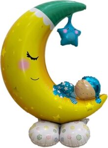 К Шар 3D (50''/127 см) Фигура на подставке, Полумесяц и малыш, 1 шт. в уп.