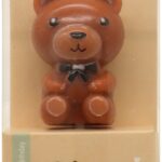 Свечи Фигура 3D, Мишка, Коричневый, 2,5*4 + 3 см, 1 шт. с держат.