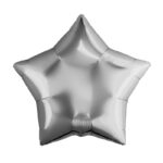 AG (9″/23 см) Набор шаров (9”/23 см) Мини-звезда, Серебро, 5 шт. в уп.