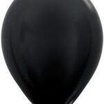 S Шар (12''/30 см) Черный (580), металлик, 50 шт.