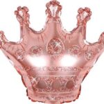 К Шар (23''/58 см) Фигура, Корона, Розовое Золото, 1 шт.