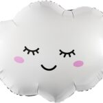 FM Шар (27''/69 см) Фигура, Облако, Белый, 1 шт.
