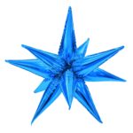 AG Шар 3D (26''/66 см) Звезда, Составная, Синий, 1 шт. в уп.