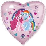 FM Шар (18''/46 см) Сердце, My Little Pony, Лошадки Пинки Пай и Радуга, Розовый, 1 шт.