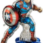 К Шар 3D (42''/107 см) Фигура на подставке, Мститель Капитан, 1 шт. в уп., 24501