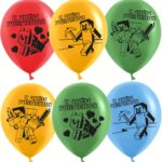 ДБ Шар (12''/30 см) Пиксели, С Днем Рождения!, Ассорти, пастель, 2 ст, 25 шт.