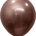 S Шар (18''/46 см) Reflex, Зеркальный блеск, Трюфель (976), хром, 6 шт.