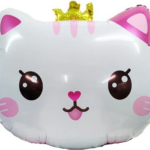 К Шар с клапаном (13''/33 см) Мини-фигура, Котенок Принцесса, 1 шт.
