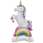 К Шар 3D (37''/94 см) Фигура на подставке, Нежный единорог, 1 шт. в уп.