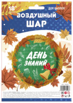 К Шар (18''/46 см) Круг, День Знаний, Оранжевый, 1 шт. в уп. — изображение 4