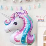 К Шар (45''/114 см) Фигура, Голова, Звездный Единорог, 1 шт. — изображение 2