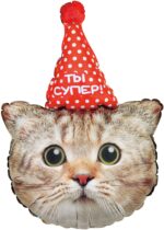 К Шар (32''/81 см) Фигура, Котенок в колпачке, 1 шт. в уп.