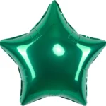 FM Шар (18''/46 см) Звезда, Зеленый, Сатин, 1 шт., 301500SVE