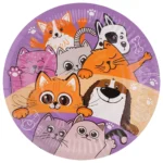 Тарелки (7''/18 см) Кошечки Собачки, 6 шт., 77518