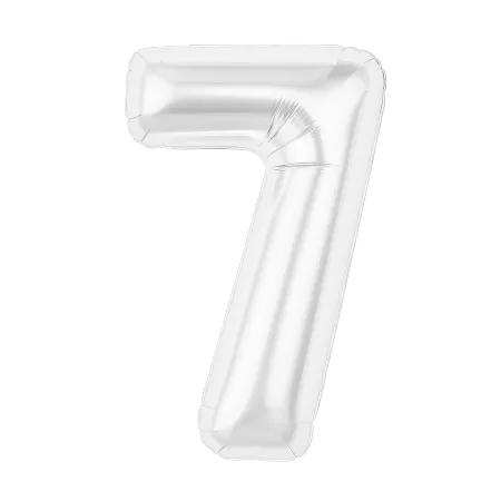 detail_small (7) AG Шар (40''/102 см) Цифра, 7 Slim, Белый блеск, 1 шт. в уп. — изображение 1
