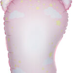 AG Шар (33''/84 см) Фигура, Ножка, Розовый, 1 шт. в уп., 944460