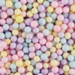 Шарики пенопласт, Цветной микс, Мультиколор, Макарунс, 6-8 мм, 10 гр., 6233995