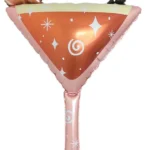 К Шар (44''/112 см) Фигура, Бокал Мартини, Розовый, 1 шт. в уп., 27448P
