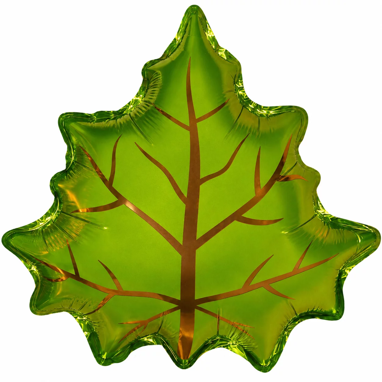 detail (9) K Шар с клапаном (14''/36 см) Мини-фигура, Кленовый лист, Зеленый, 5 шт. в уп., 24017P5 — изображение 1